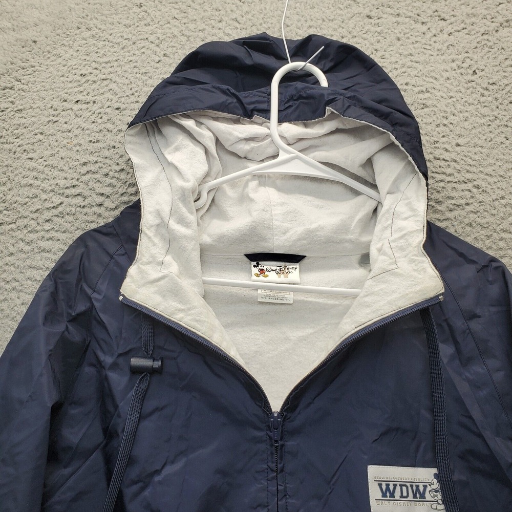 Disney World Windbreaker Jacket Women's S Multi Cheer Fleece Lined Hood 1/2 Zip - Picture 5 of 11
